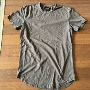 Men’s Cuts elongated short sleeve tee - M, grey